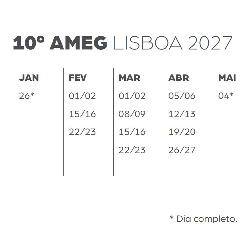 horário AMEG 2027
